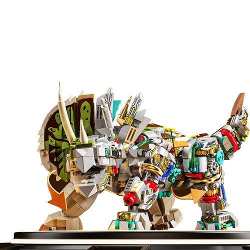 MJI Semi-mechanical Triceratops Monster Building Block Set - 1368PCS | MJI-13051